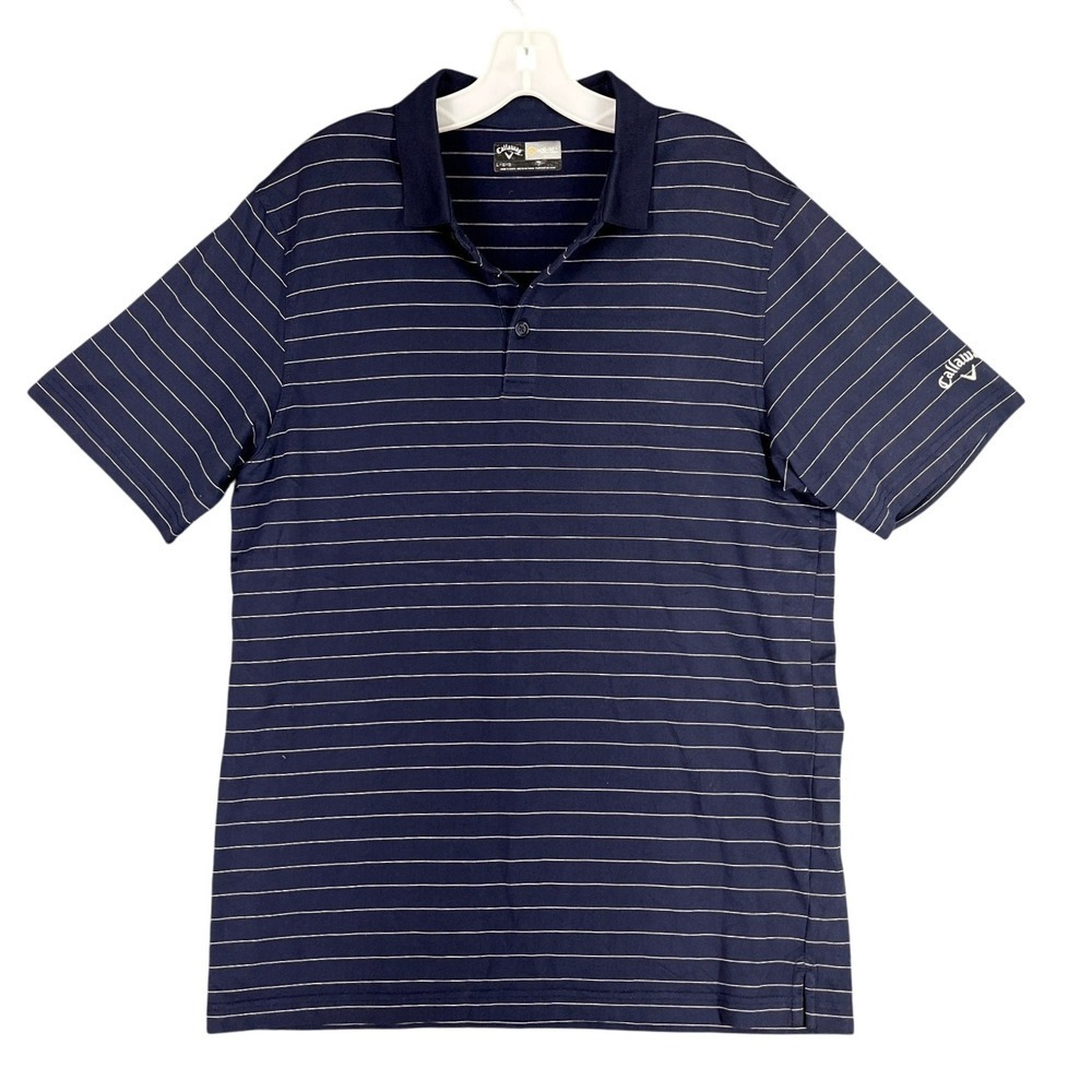 Callaway Opti Dri Performance Golf Polo Shirt Mens L Wicking Quick Dry Essential